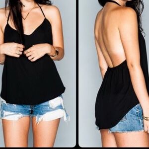 Show Me Your Mumu ‘Andi’ Halter Top Black SZ S Party Whimsygoth Vacay Cool